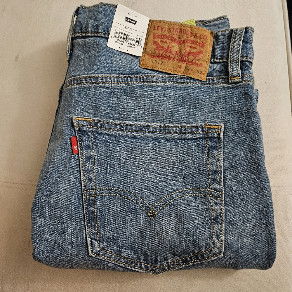 NEW Levi's 512 Slim Taper Men's Blue Jeans